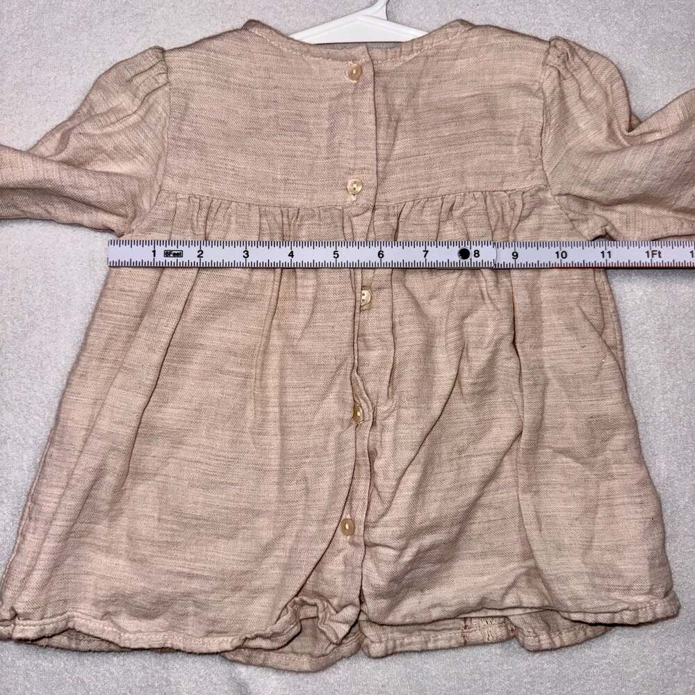 Sz 2-3 Zara Baby Embroidered Smocked Yoke Blouse Top - Picture 9 of 11